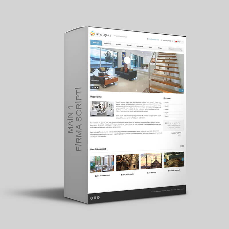 Ücretsiz modern firma sitesi scripti